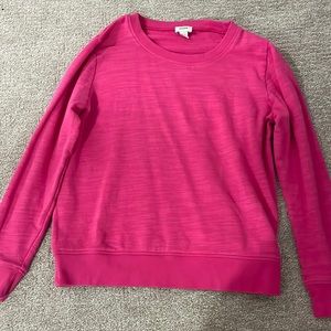jcrew pink crew neck sweater